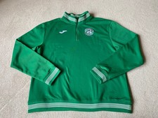 Hibernian Football Training Sweatshirt Mens 4XL 2017/18 Hibs 1/4 Zip Green XXXXL picture