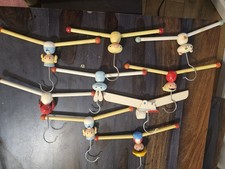Vtg Irmi Bering 1960's Childrens Clothes Hanger Hand Painted. 9 Total. Beautiful picture