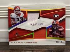 2018 Panini Immaculate Past and Present Prime Gold Nick Chubb 07/10 Cleveland picture