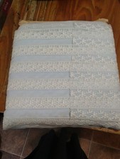 Vintage 1940/50s Kaufman And Krieger Lace Bolt Blue 13 Yards New Old Stock.  picture