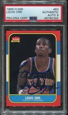 NEW YORK KNICKS LOUIS ORR signed autographed 1986 FLEER CARD PSA/DNA RARE picture