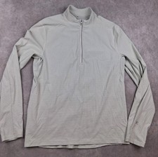 Lululemon Surge Warm Half Zip Pullover Mens Medium Gray Base Shirt LM3BBVS picture