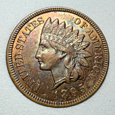 1895 Indian Head Cent AU+/UNC picture