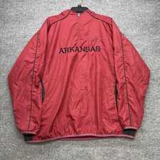 Pro Edge Arkansas Razorbacks 1/4 Zip Pullover Jacket Men’s Size XL Vtg Football picture