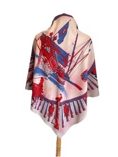 AS7# Hermes Silk Scarf Carre 90 La Marine a Rames Ledoux Rybal VTG Square Wrap picture