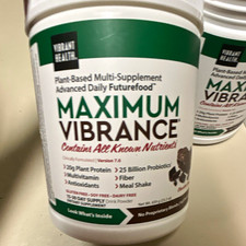 Vibrant Health Maximum Vibrance Chocolate Chunk Powder Vegan 23.2 oz; Set of 2 picture