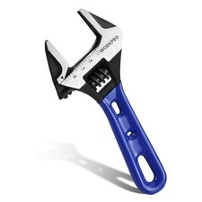 WORKPRO 4-inch Stubby Adjustable Wrench Extra Wide Jaw Opening Wrench Metric/SAE picture