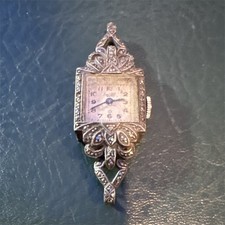 Vintage German 925 Silver Luz Swiss 15J Mechanical Cocktail Watch RUNNING picture