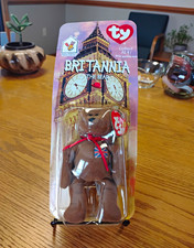 Ty McDonald's Teenie Beanie Babies Britannia Bear Happy Meal Toy 1999 with error picture