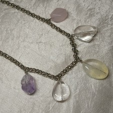 Ben Amun Chain Necklace Gemstone Charm Statement Jewelry Unique picture