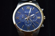 Bulova 98A220 Men's Two-Tone Chronograph Watch 41mm Original Box and Papers picture