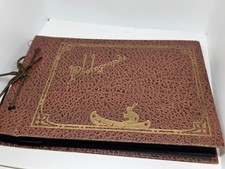 Vintage 1910s 1920s Vernacular Photo Album Cyanotype Covered Bridge Newry Maine picture