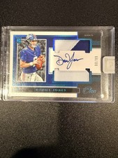 2019 PANINI ONE ROOKIE PATCH AUTOGRAPH BLUE FOOTBALL #39 DANIEL JONES RPA /99 picture
