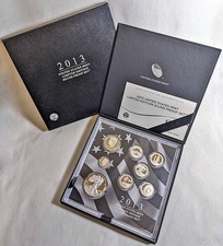 2013 U.S. Mint Limited Edition Silver Proof Set Box Slip Cover COA -TONED- ST... picture