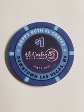 1.00 Chip the EL CORTEZ Casino New Version Las Vegas Nevada  picture