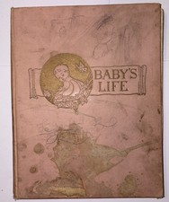 Antique Baby Book 1913 Evelyn Von Harmann, Louis Oscar Gueldner Jr. Born 1919 picture