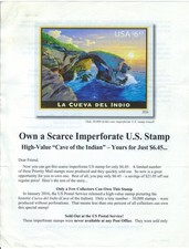 MYSTIC STAMP CUEVA DEL INDIO 2017 print ad vertisement {+BONUS STAMPS} picture