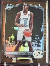 2025-26 Bowman Chrome Caleb Wilson 1st Bowman Reptilian Refractor #BCP-83 UNC picture
