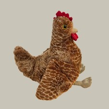 Manhattan Toy Company Brown Mottled Hen Chicken Plush Stuffed Animal 2017 picture