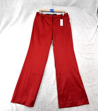 NWT Vintage Express Design Studio Pants Womens 10 Editor Red Flare Dress Trouser picture