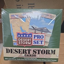 New Desert Storm Pro Set 1991 Factory Sealed Box of 36 Packs 10 Cards Each picture