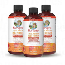 Mary Ruth's Multivitamin + Hair Growth | 3 Pack | Peach Mango 15.22 oz brand-** picture