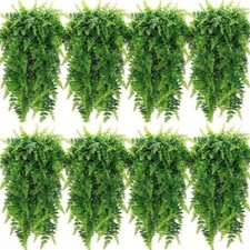 20Pcs Artificial Boston Fern Plant Fake Hanging Trailing Foliage Vine Home Decor picture
