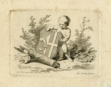 Rare Antique Master Print-Coat of arms-Witsen-Ploos van Amstel-Vinkeles-1765 picture