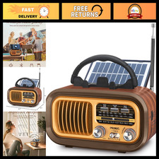 Portable AM FM SW Radio with Bluetooth Speaker, TF Card & USB Playback - Compact picture