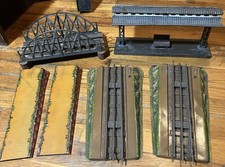 Prewar Bing GBN 0 Gauge Hand Painted Train Accessories - Bridge And Canopy picture