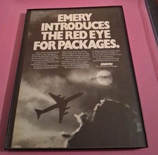 Emery Air Freight Red Eye Framed Print Ad 1978 8.5X11 picture
