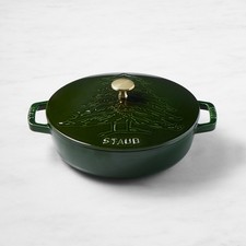 Staub Pine Tree Braiser 2.5 Qt Cast Iron Basil Brass Knob France, Freeship picture