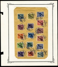 Poland Stamps 16x Stamps Affixed to Rare Cover picture