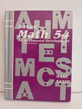 Saxon Math 54 Incremental Development Hardcover Math Textbook Second Edition picture