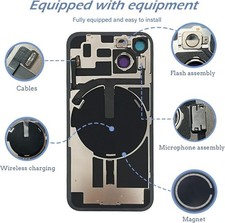 Back Glass for iPhone 14, 14 Plus replacement with Magnet or NFC US fast ship picture