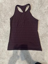 Athleta Racerback Tank Top in Deep Purple with Subtle Stripe Detail picture