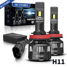 BEVINSEE V45 H8 H9 H11 LED Headlight Bulbs 22000LM Bright High Low Beam Lamp Kit picture
