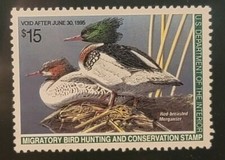 Scott#: RW61 - Red-breasted Mergansers MNHOG XF90 with PSE certificate picture