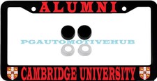 License Plate Frame Stainless Steel Vinyl Lettering FOR CAMBRIDGE UNIVERSITY picture
