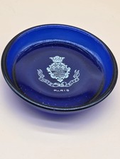 Vintage Ritz Paris Hotel Cobalt Blue Glass Dish   Ashtray France Rare picture