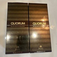 quorum antonio puig EDT 3.4 Oz Lot Of 2 New Vintage 2003 Made In Spain picture