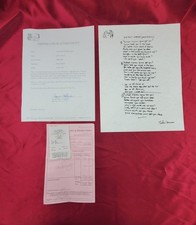 John Lennon “Instant Karma” Lyric Print #585/1000 – 2002 Bag One COA & Orig Rcpt picture