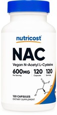 Nutricost N-Acetyl L-Cysteine (NAC) 600mg, 120 Vegan Capsules - Non-GMO picture
