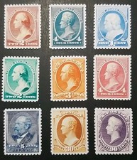 US Scott #210-218 1883-88 American Bank Note Printing Issue Stamp Replica Set picture