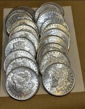 1878-1921 Morgan Silver Dollar Lot of 5 AU-BU Mixed Dates PQ P, D, S, O, CC picture