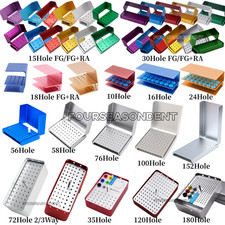 63 Type Dental Bur Holder Block Disinfection Box 10/15/30/56/72/100/180 Holes picture