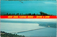 Hood Canal Floating Bridge Washington Kitsap to Olympic Peninsula c1970 picture