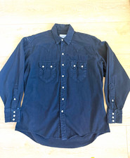 Vtg 70s Rockmount Tru West Black Pearl Snap Shirt Mens Sawtooth Western USA Made picture