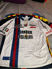 Atlante F.C. Soccer Jersey White/Blue/Red Corona OfficeMax Sponsor Shirt XXL picture