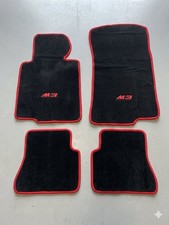 Custom BMW E46 M3 Convertible Floor Mats (Black w/ Red Trim) – Full 4pc Set picture